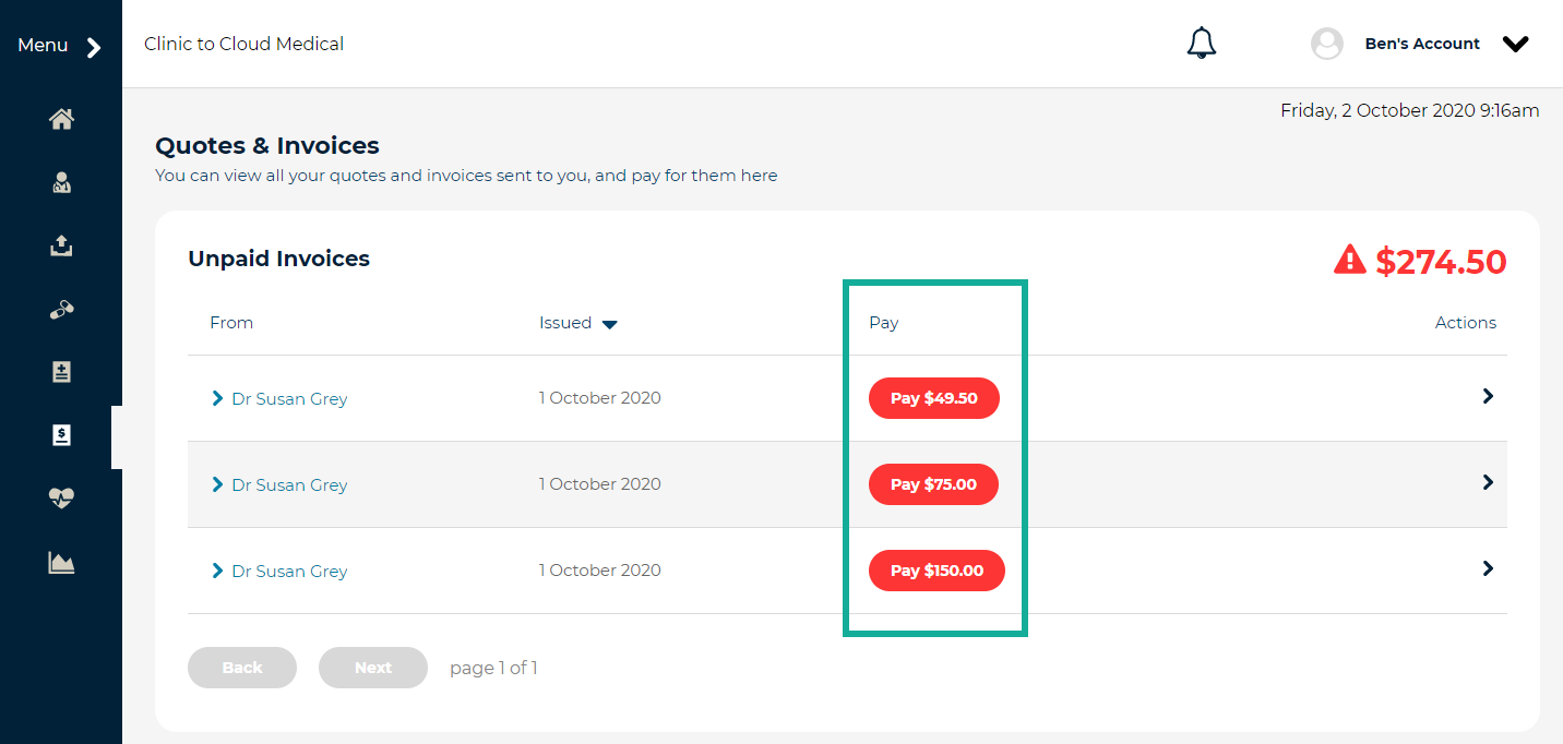 4. pay button