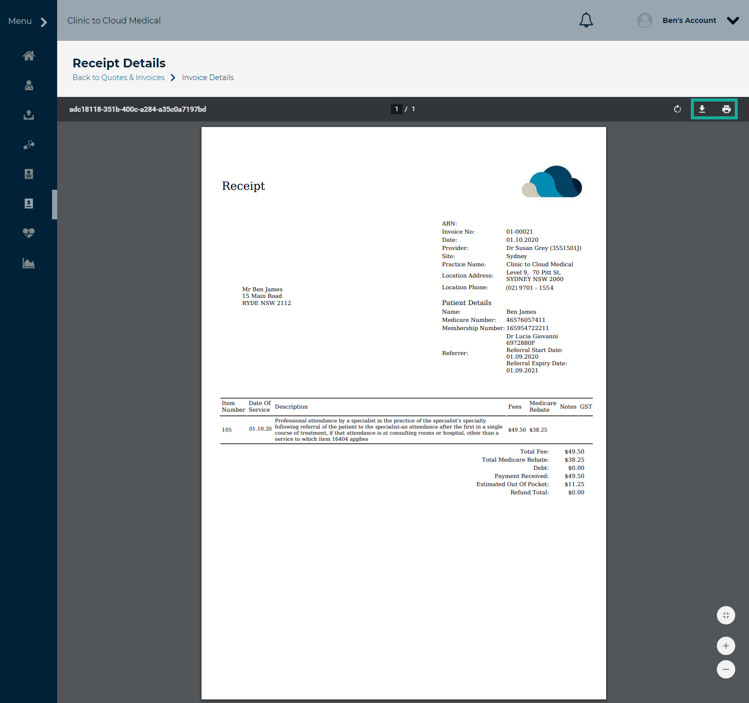 7. paid invoice